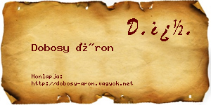 Dobosy Áron névjegykártya