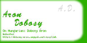 aron dobosy business card
